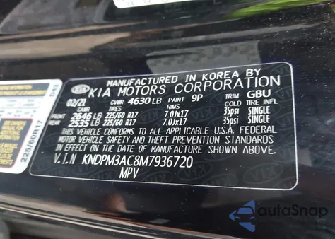 2021 Kia Sportage Lx from USA, damaged, VIN KNDPM3AC8M7936720